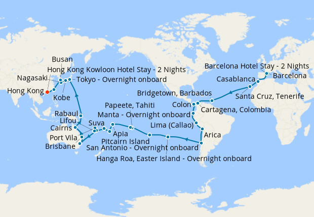 Cruise Itinerary Map