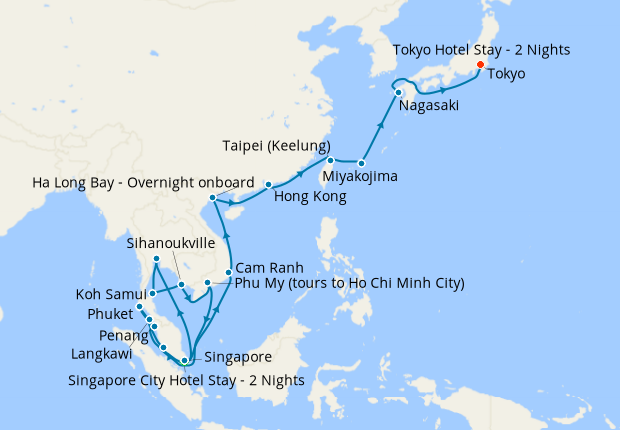 Cruise Itinerary Map