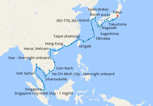 Cruise Itinerary Map