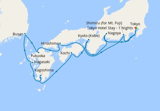 Cruise Itinerary Map