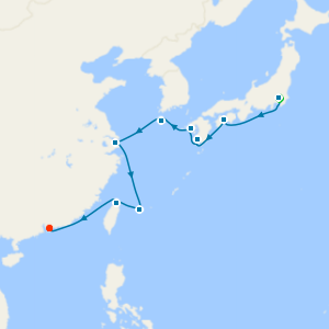 Far East Enchantment fr. Tokyo to Hong Kong with 1 Nt Stay