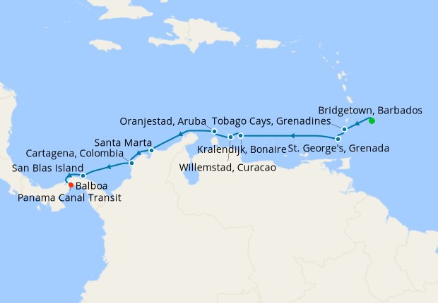 Cruise Itinerary Map