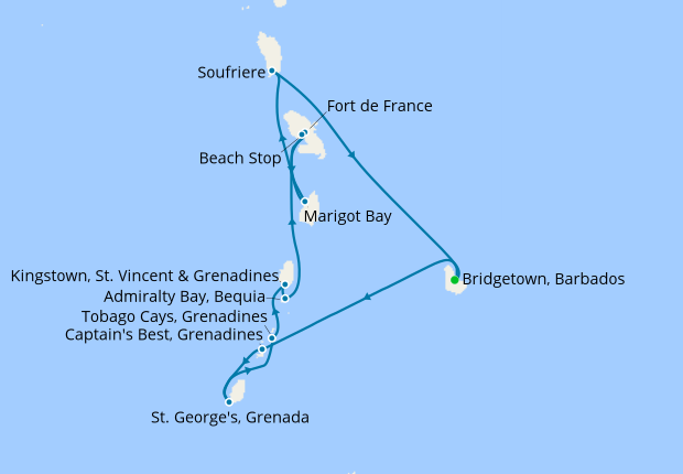 Cruise Itinerary Map