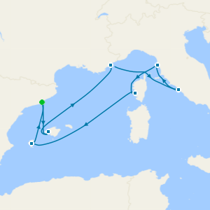 Rome, Florence, Corsica & Ibiza from Barcelona