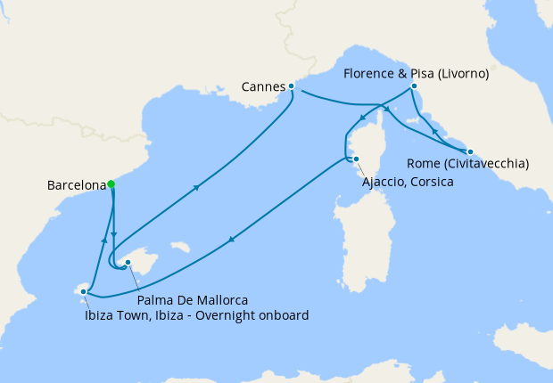 Cruise Itinerary Map