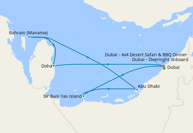 Cruise Itinerary Map