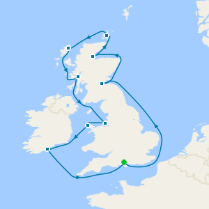 British Isles from Southampton