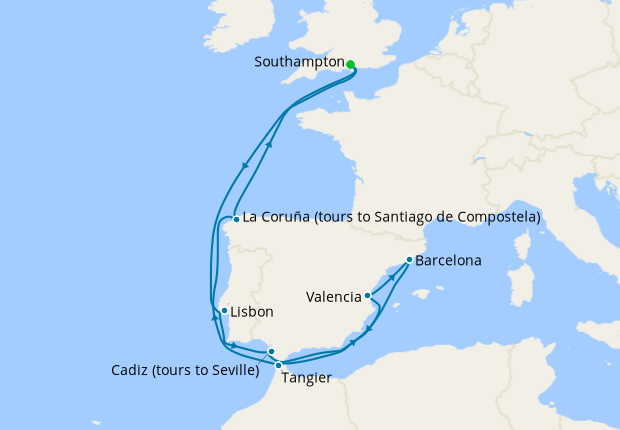Cruise Itinerary Map