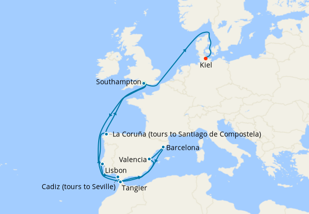 Cruise Itinerary Map