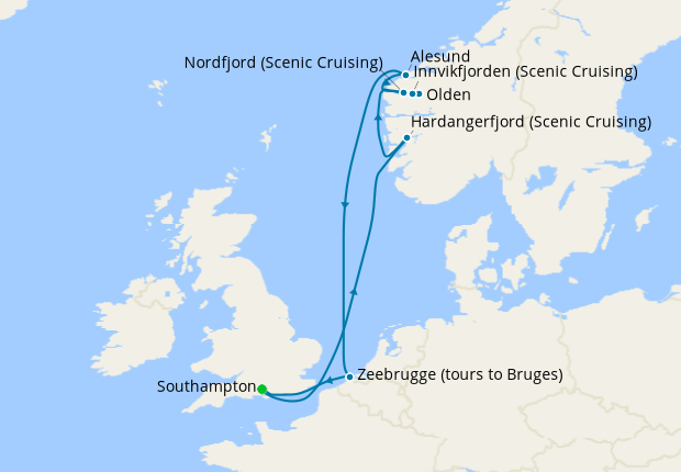 Cruise Itinerary Map