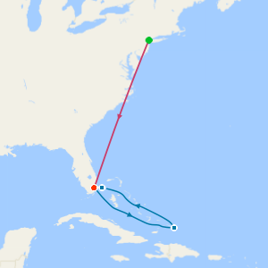 Grand Turk & Bimini Beach with Miami Beach and New York Stays