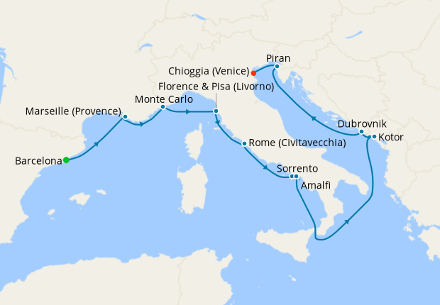 Cruise Itinerary Map