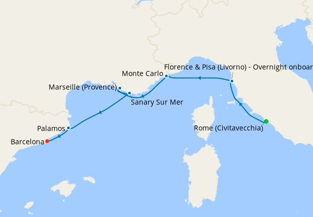 Cruise Itinerary Map