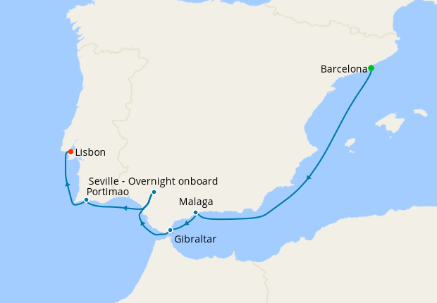 Cruise Itinerary Map