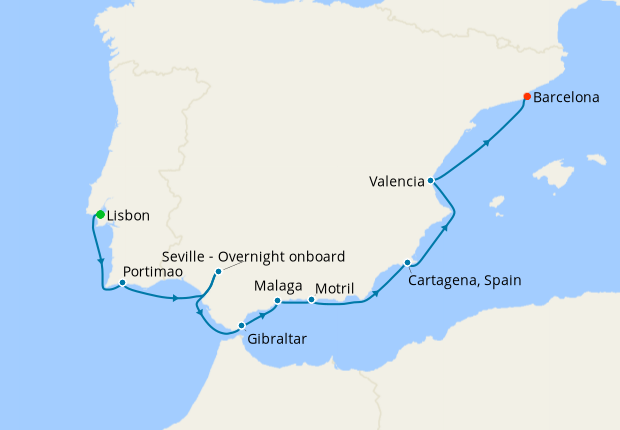 Cruise Itinerary Map
