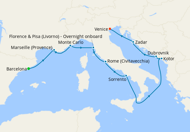 Cruise Itinerary Map