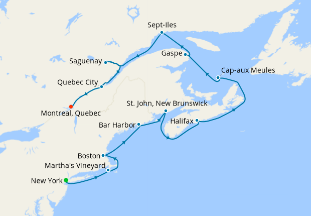 Cruise Itinerary Map