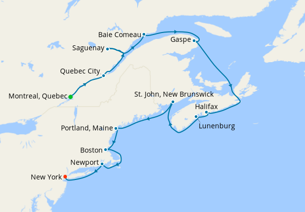 Cruise Itinerary Map