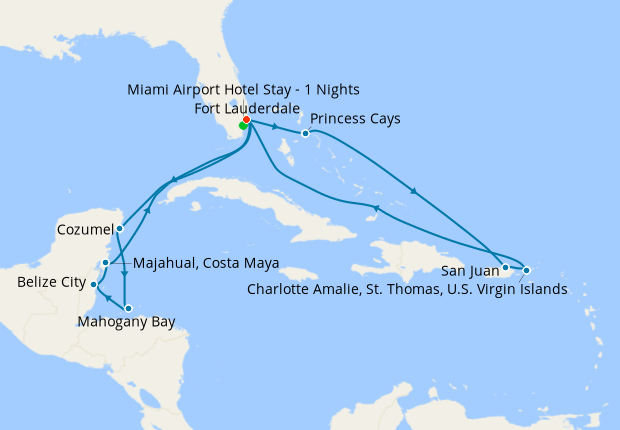 Cruise Itinerary Map