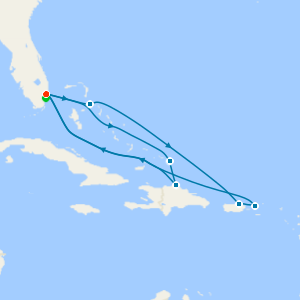Eastern Caribbean from Ft. Lauderdale with Miami Beach Stay