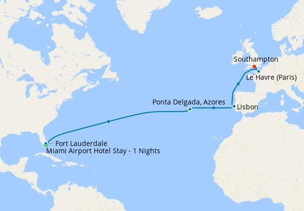 Map of the cruise map