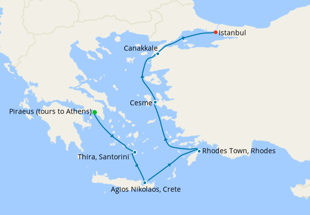 Cruise Itinerary Map