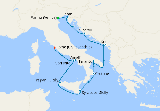 Cruise Itinerary Map
