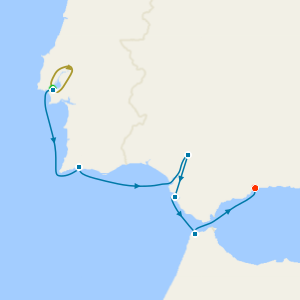 Iberian Cruise: Seville & Tangier with Lisbon and Malaga Stays