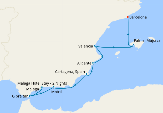 Cruise Itinerary Map