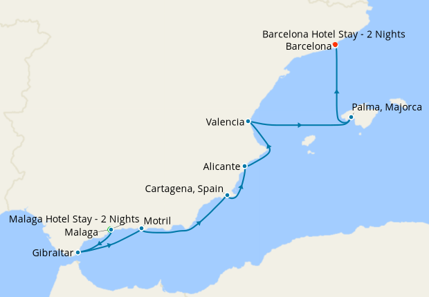 Cruise Itinerary Map