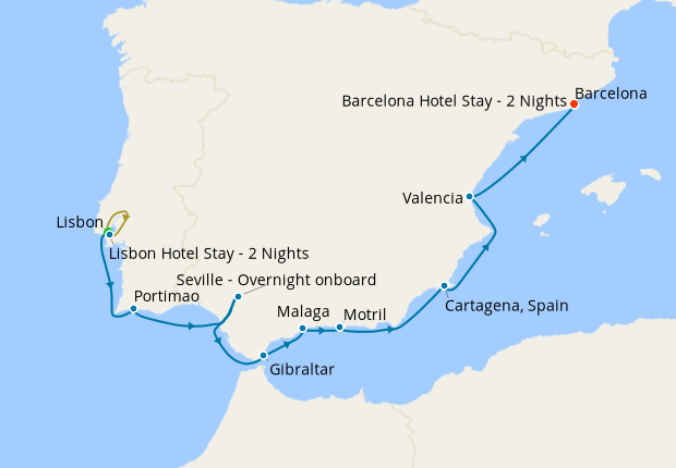 Cruise Itinerary Map