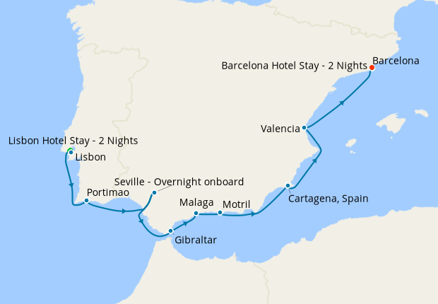 Cruise Itinerary Map