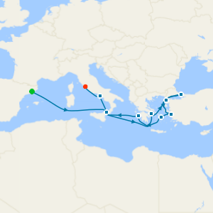Italy, Greece & Turkey from Barcelona