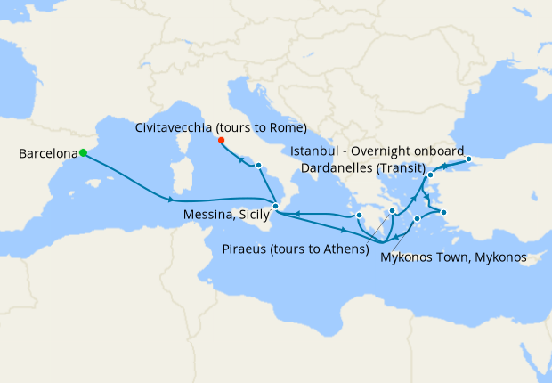 Cruise Itinerary Map
