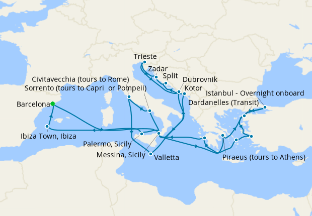 Cruise Itinerary Map