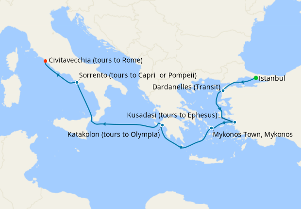 Cruise Itinerary Map