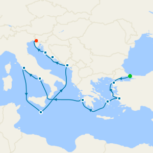 Mediterranean, Adriatic & Greece from Istanbul
