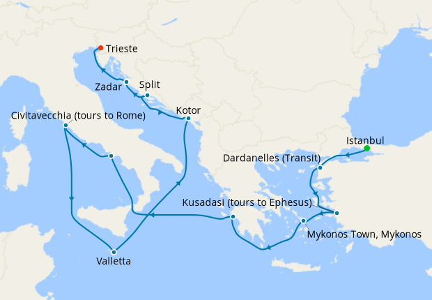 Cruise Itinerary Map