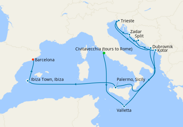 Cruise Itinerary Map