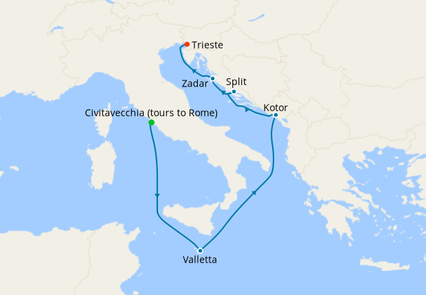 Cruise Itinerary Map
