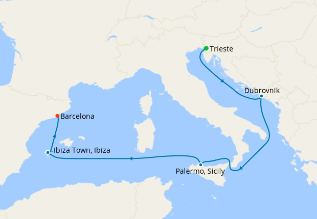 Cruise Itinerary Map