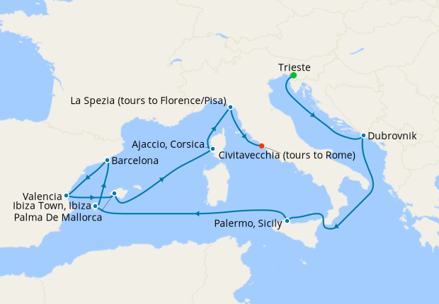 Cruise Itinerary Map