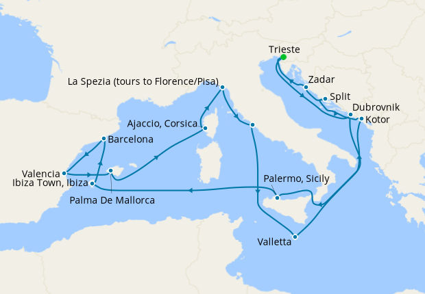 Cruise Itinerary Map