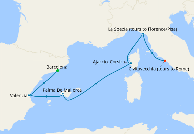 Cruise Itinerary Map