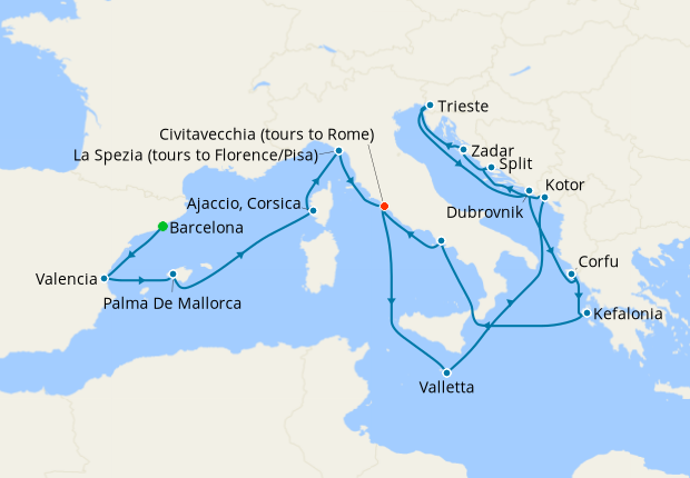 Cruise Itinerary Map