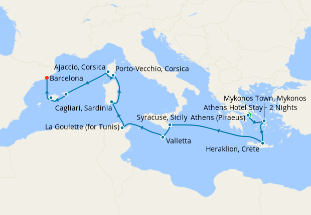 Cruise Itinerary Map