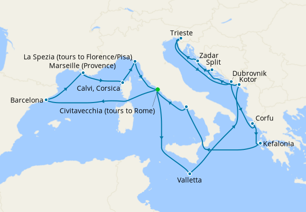 Cruise Itinerary Map