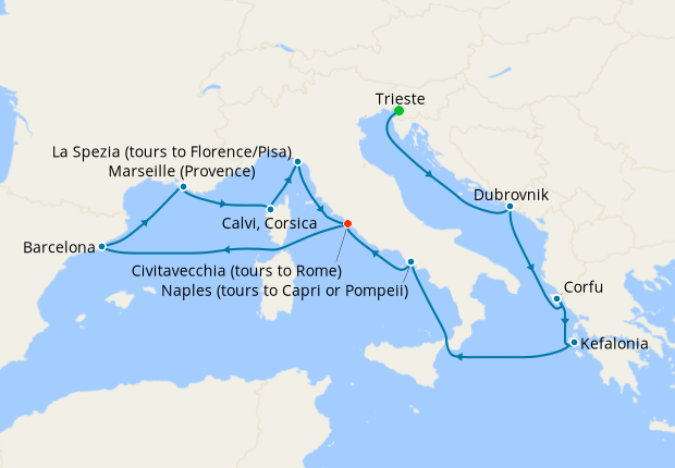 Cruise Itinerary Map