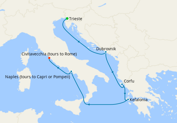 Cruise Itinerary Map