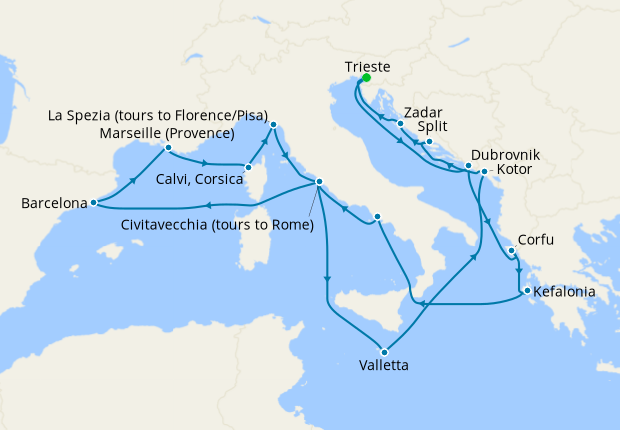 Cruise Itinerary Map